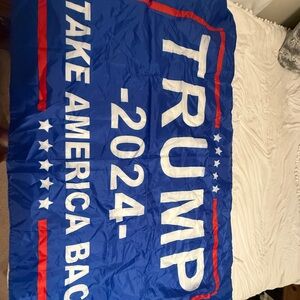 Blue Trump 2024 Flag